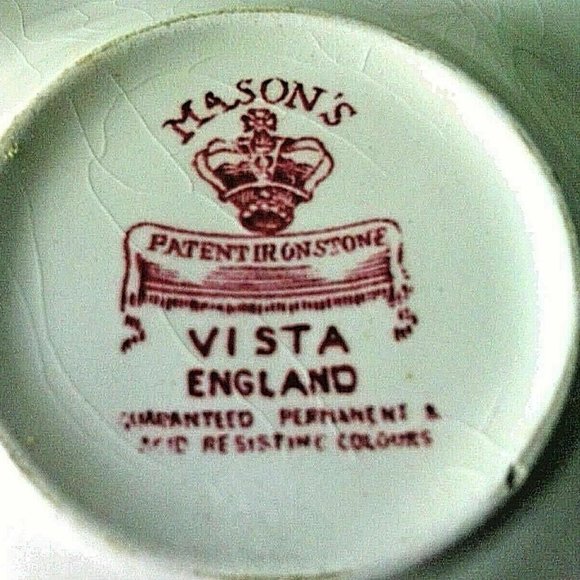 Ashtray Square Mason's Ash Tray Vintage Smokers Crafted Vista Ironstone English - Picture 2 of 16